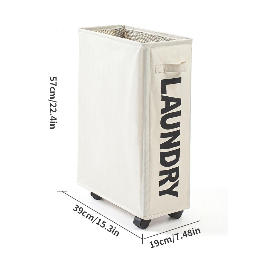 1PC Wheeled Dirty Laundry Basket, Household Laundry Basket, Clothes Storage, Yoga Mat Storage, Storage Basket