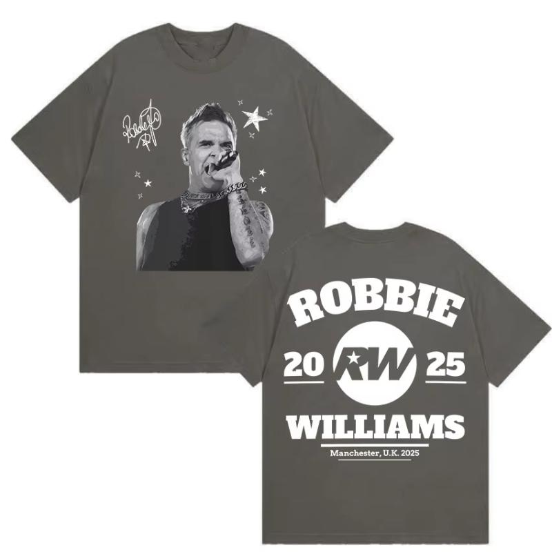 

Robbie Williams Rw Album 2025 Print TShirts Unisex Women Hip Hop Loose ONeck Clothing T Shirt Casual Cotton Short Sleeve Tshirt 4XL