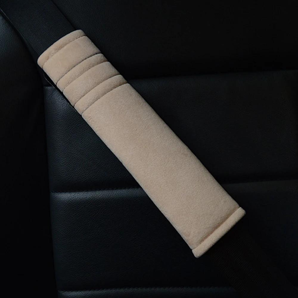 2Pcs/set Car Seatbelt Covers Velvet Shoulder Soft Plush Cushion Adjustable Belt Cover for Truck Backpack Straps Accessories