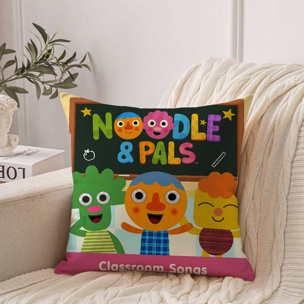 

Cartoon Noodle & Pals Pillow Case Home Decor Throw For Sofa Bed Car Room Decor Gift Idea 18x18Inch
