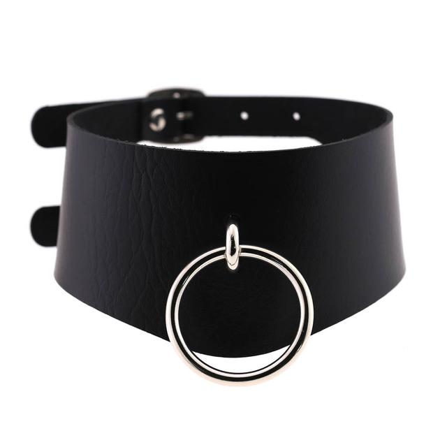 Colier Vintage Sexy Harajuku cu Pandantiv Lanț din Piele PU Femei Bărbați Punk Gotic Choker Negru Declarație Jocuri pentru Adulți Jucării pentru Adulți