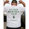 Heren T-shirt Lecker Bierchen Club Officieel Lid Hop Hop Mout Samenhang Bier Hop Ontwerp voor Bierliefhebbers Casual Kleding