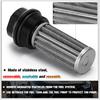 VR -Universal Car Racing In-Line Fuel Oil Filter With AN6/AN8 Fittings Adapter and 100 Micron Steel Element  VR5565