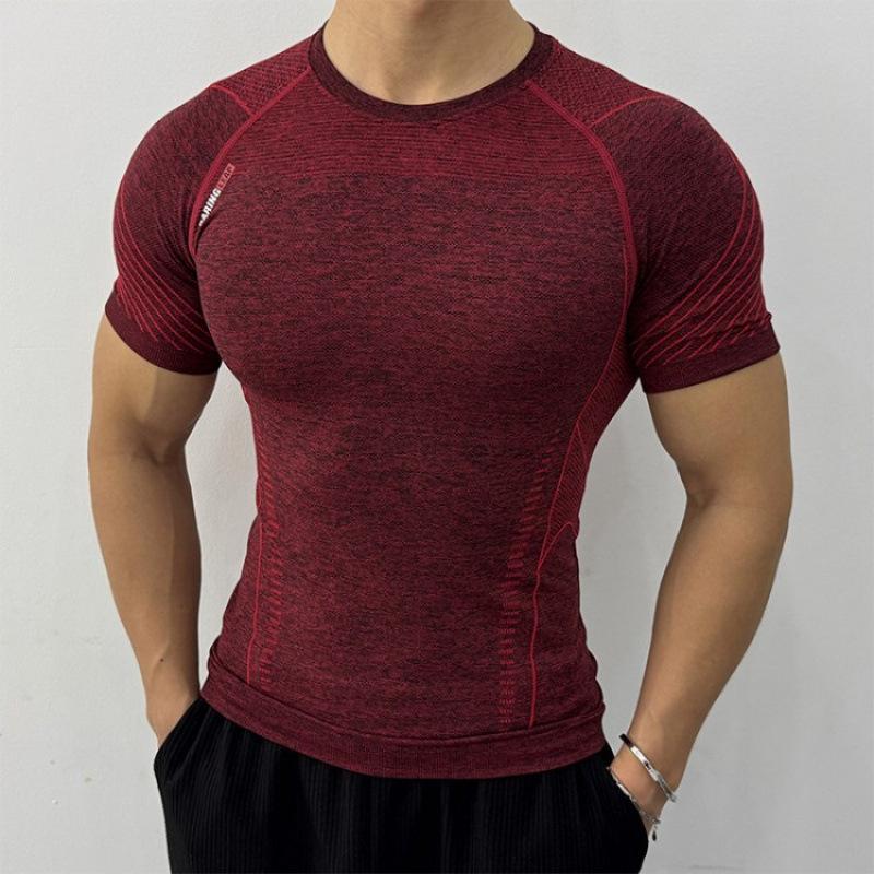 

Men s Slim Fit Moisture-Wicking Athletic Tee Raglan Sleeve For Running Training M красный