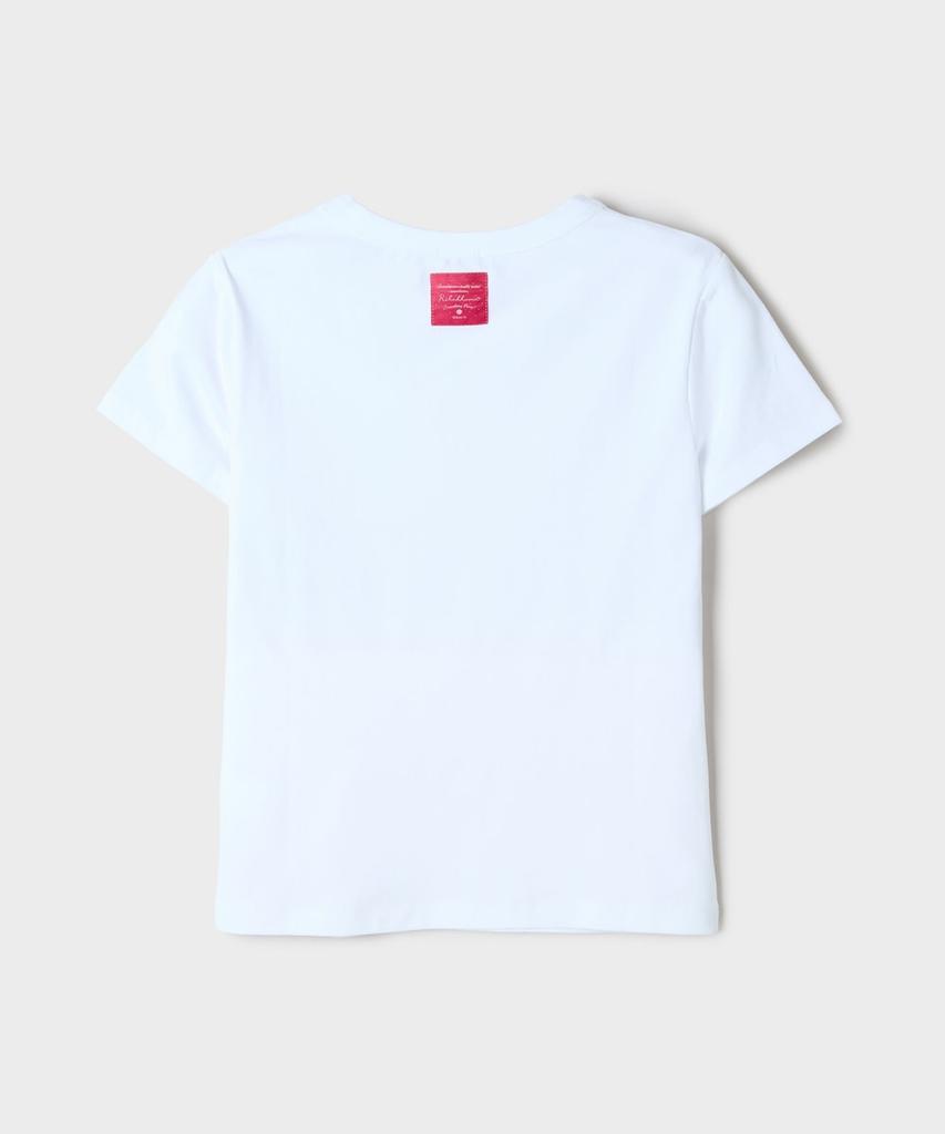 Seupao [Rilakkuma] Schlank geschnittenes Kurzarm-T-Shirt (Weiß)_Sprlg25U23