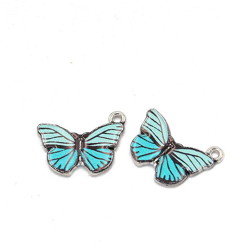 Colorful Enamel Butterfly Pendants - 15 Colors, 2 Styles for DIY Necklaces & Bracelets