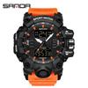 Sanda Youth Fashion Luminous Waterproof Shockproof Alarm Men's Watch