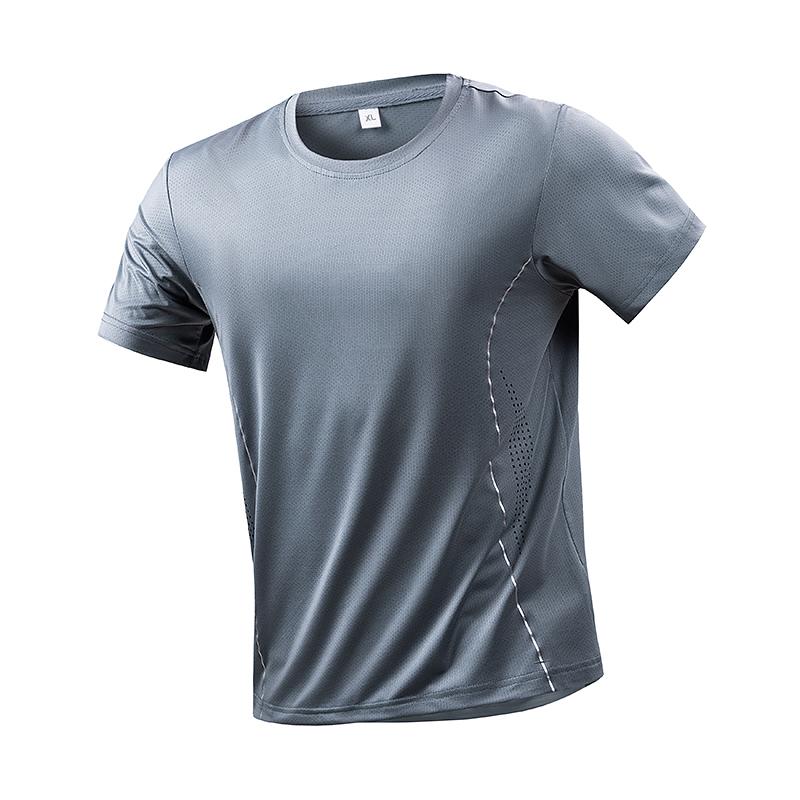 T-shirt Casual da Uomo Estiva Larga a Maniche Corte Traspirante