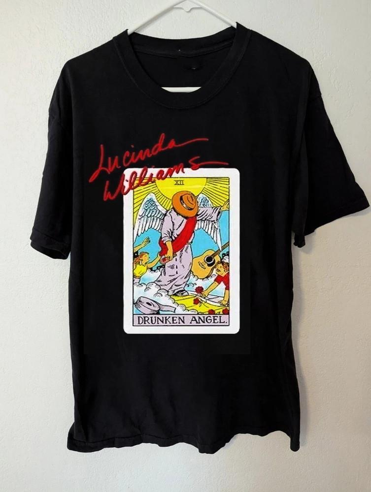 Hot Rare Lucinda Williams Drunken Angel Black Cotton S to 5XL Tee Shirt ZL491 Unisex T-Shirt XL
