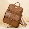 Women's Backpack Large Capacity Soft Leather Retro Backpack Travel Computer Bag