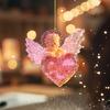 1/4Pcs Car Pendant Acrylic Scratch-Resistant Angel Heart Design Backpack Pendant Valentine Day Pendant Car Interior Accessor