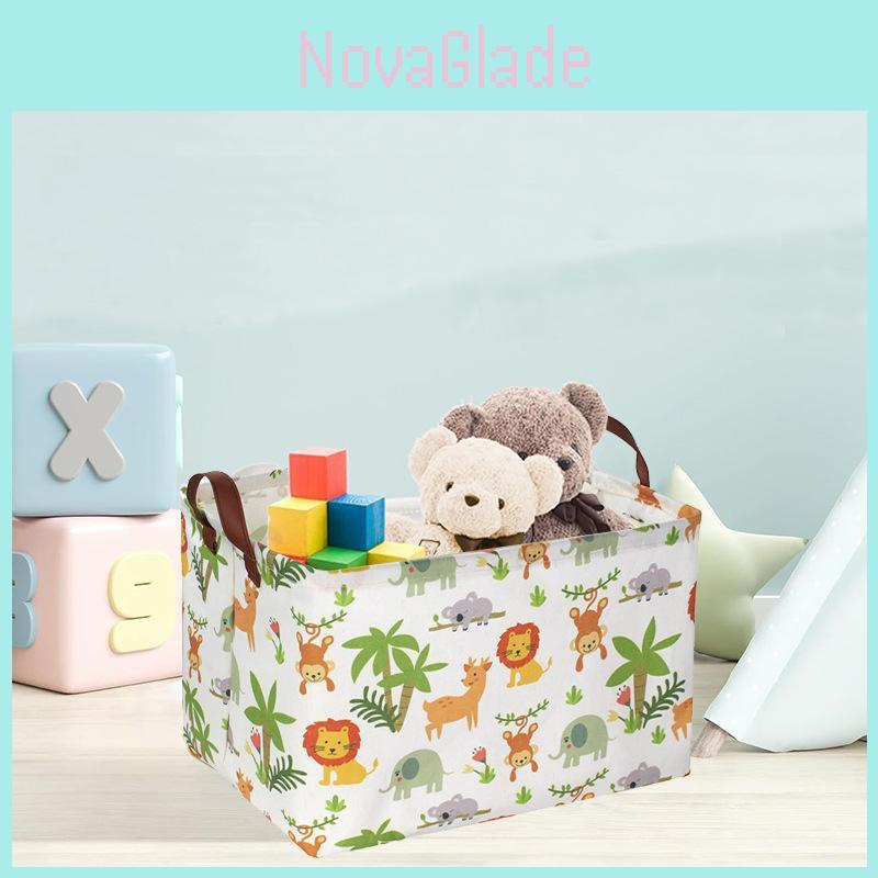Childrens Cartoon Storage Bin With Polyester Material For Bedroom Playroom Organization