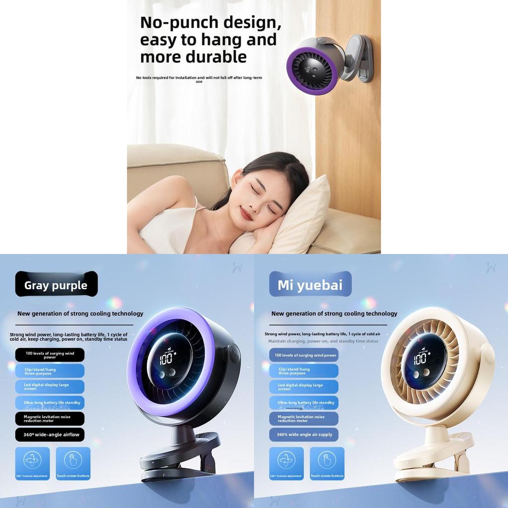 Mini Usb Desk Fan With 4speed Settings For Dorm Room And Office Use