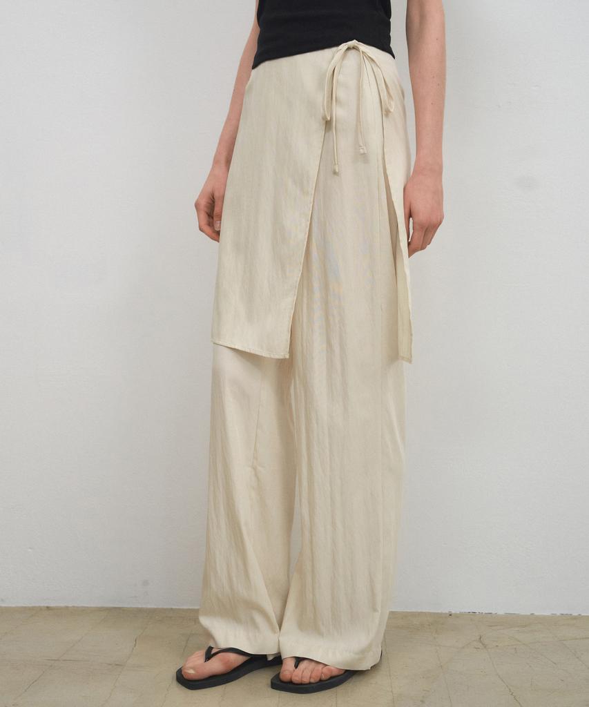 Wednesday Oasis For Woman Daisy Layered Wrap Skirt Pants_Cream(W25-Pt17)