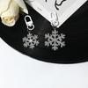 Rhinestones Keychain Pendant Sparkling Snowflake Key Chain for Jewelry Lovers
