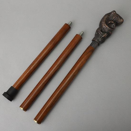 Wood Walking Cane for Women and Men Beautiful Octopus Head Walking Stick