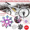 Tragbarer 18-in-1-Schneeflocken-Multitool-Outdoor-Werkzeugkarten-Schlüsselanhänger