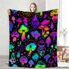 1pc Warm And Soft Fantasy Mushroom Blanket Flannel Throw for Sofa,Bed, Travel, Camping, Livingroom, Office, Couch, Chair,And Bed