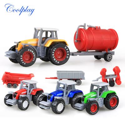 4 szt./zestaw Metalowe Pojazdy Rolnicze Mini Model Samochodu ze Stopu Model Samochodu Budowlanego Traktor Pojazdy Budowlane Rolnicze dla Chłopców Dzieci Prezenty