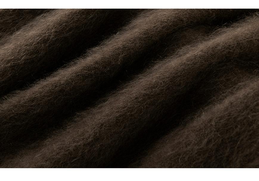 2026 Madder Brown Knit Sweater & Half Skirt Set in Heavyweight Pure Cashmere & Mulberry Silk