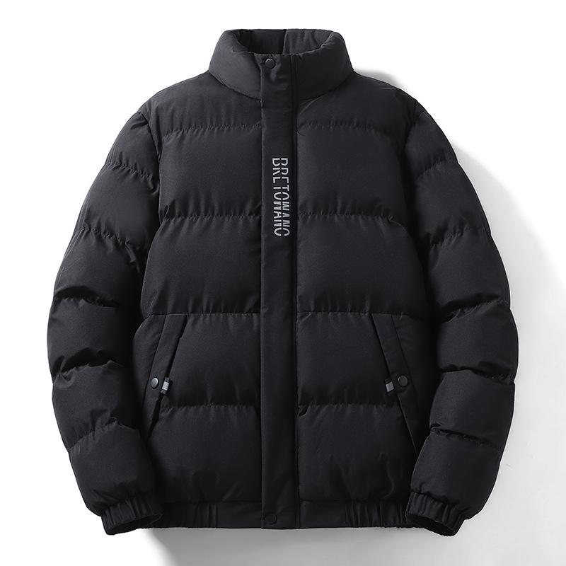 Men's Winter Thickened Down Cotton Jacket - Warm, Versatile Outerwear for Mid-aged and Youth. Trendy and Comfortable Cotton Top for Winter.