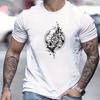 T-shirt stampata con bussola da donna e uomo con rosa dei venti e design nautico, streetwear estivo e primaverile
