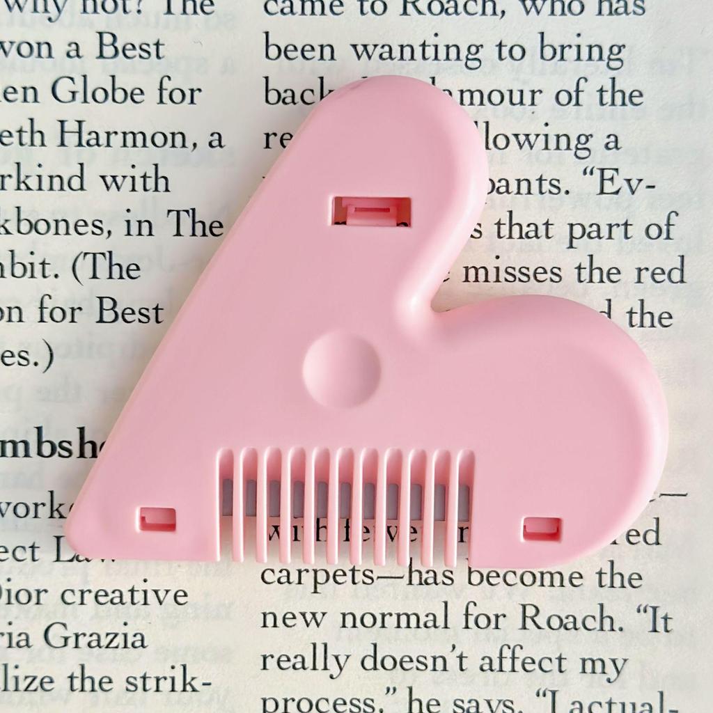Heart-Shaped Double-Sided Hair Trimmer and Bangs Comb