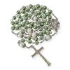 Nazareth Store Pearl Bead Rosary White Father Bead Necklace Lourdes Medal & Cross Spiritual Devotion, Glass, No Gemstones
