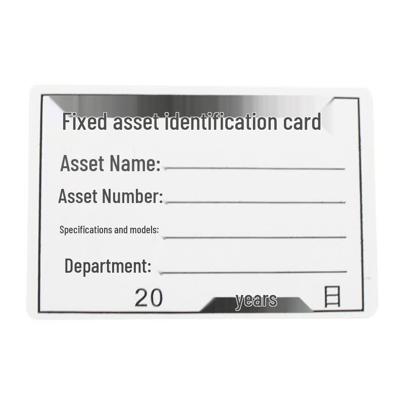 Hesdige Self-Adhesive Fixed Asset ID Labels Fixed Asset ID Card