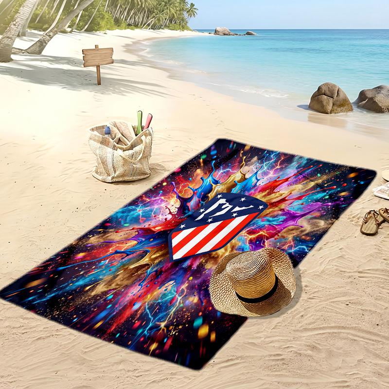 Atletico Madrid Printed Beach Towel Quick Dry Soft TowelPortable Large Rectangular Beach Blanket for Travel Swimming Pool