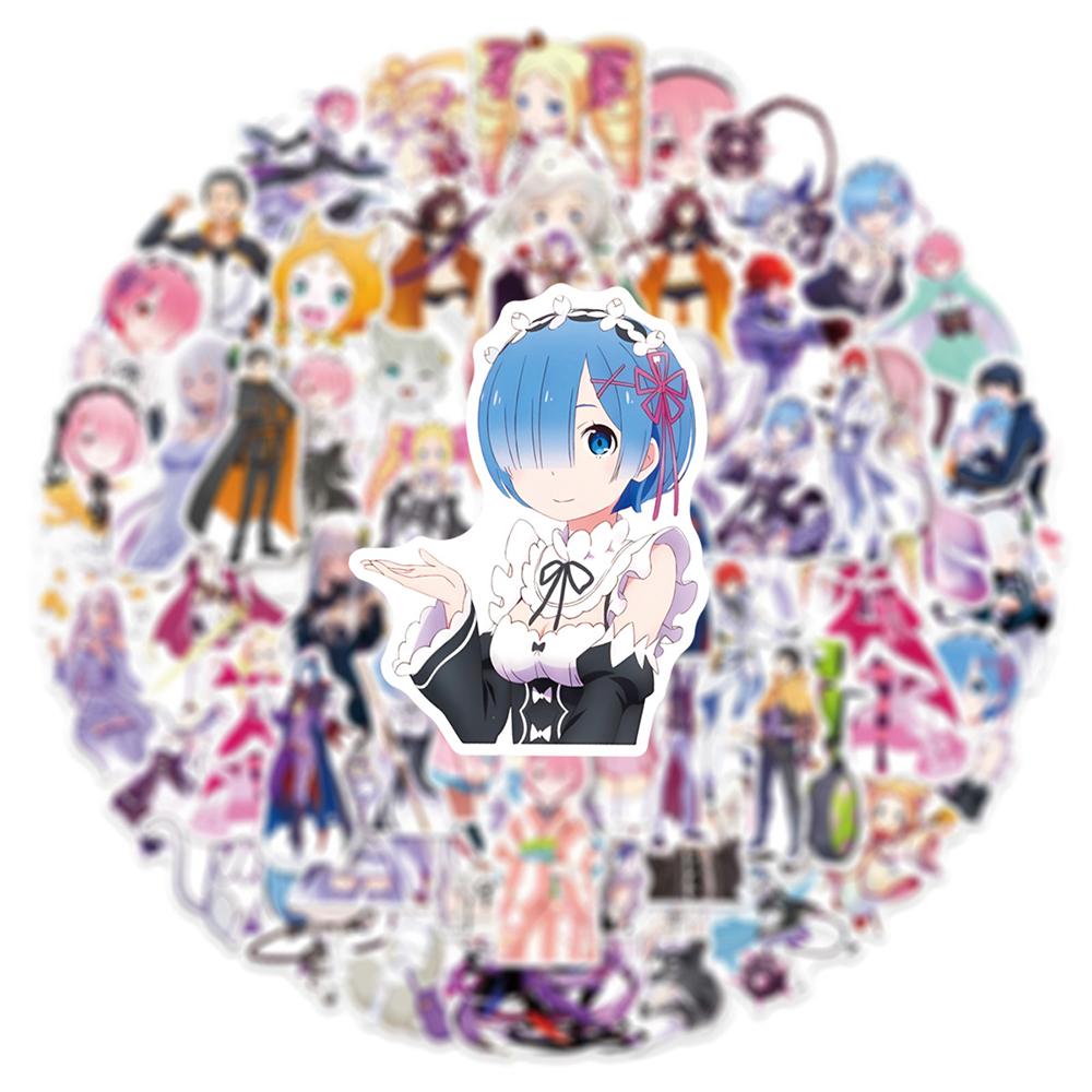 10/30/50 szt. Kawaii Rem Anime Re:Życie w innym świecie od zera Naklejki Kreskówka Naklejka Graffiti DIY Motocykl Gitara Rower