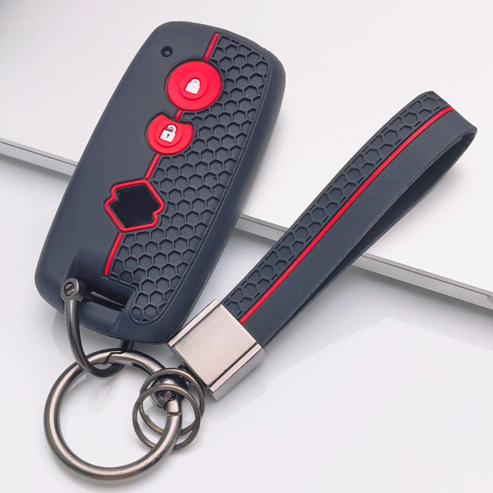 Key Case Cover for Suzuki Swift SX4 Grand Vitara Jimny Wagon Alto Splash with Keychain Anti-Scratch Guard Shockproof Protection Soft Grip Texture