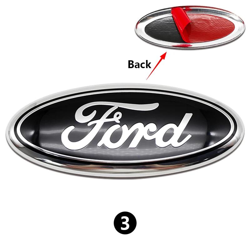 

Car Sticker 2025 Hot 22.5cm Car Front Rear Trunk Hood Emblem Cover Badge Sticker for Ford Focus Mondeo Edge Ecosport Ranger Fies 22.5x9cm