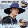 Men's Breathable Mesh Fisherman Hat, UPF 50+ Sun Protection Lightweight Design, For Outdoor Hiking Travel Camping Fishing