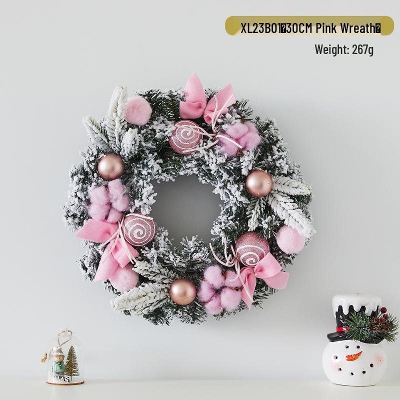 Creative Christmas Door & Window Wreath - Rattan Wall Hanging Ornament for Holiday Decor