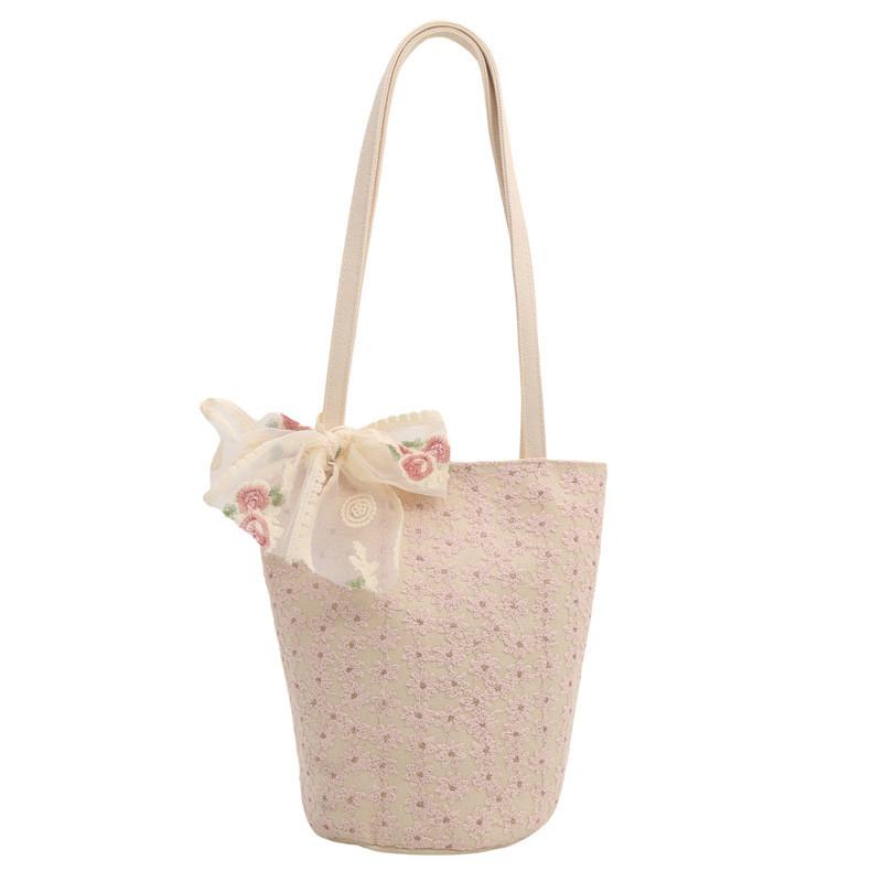 Summer Beach Tote Bag With Flower Print Water Bucket Style For Casual Daily Use