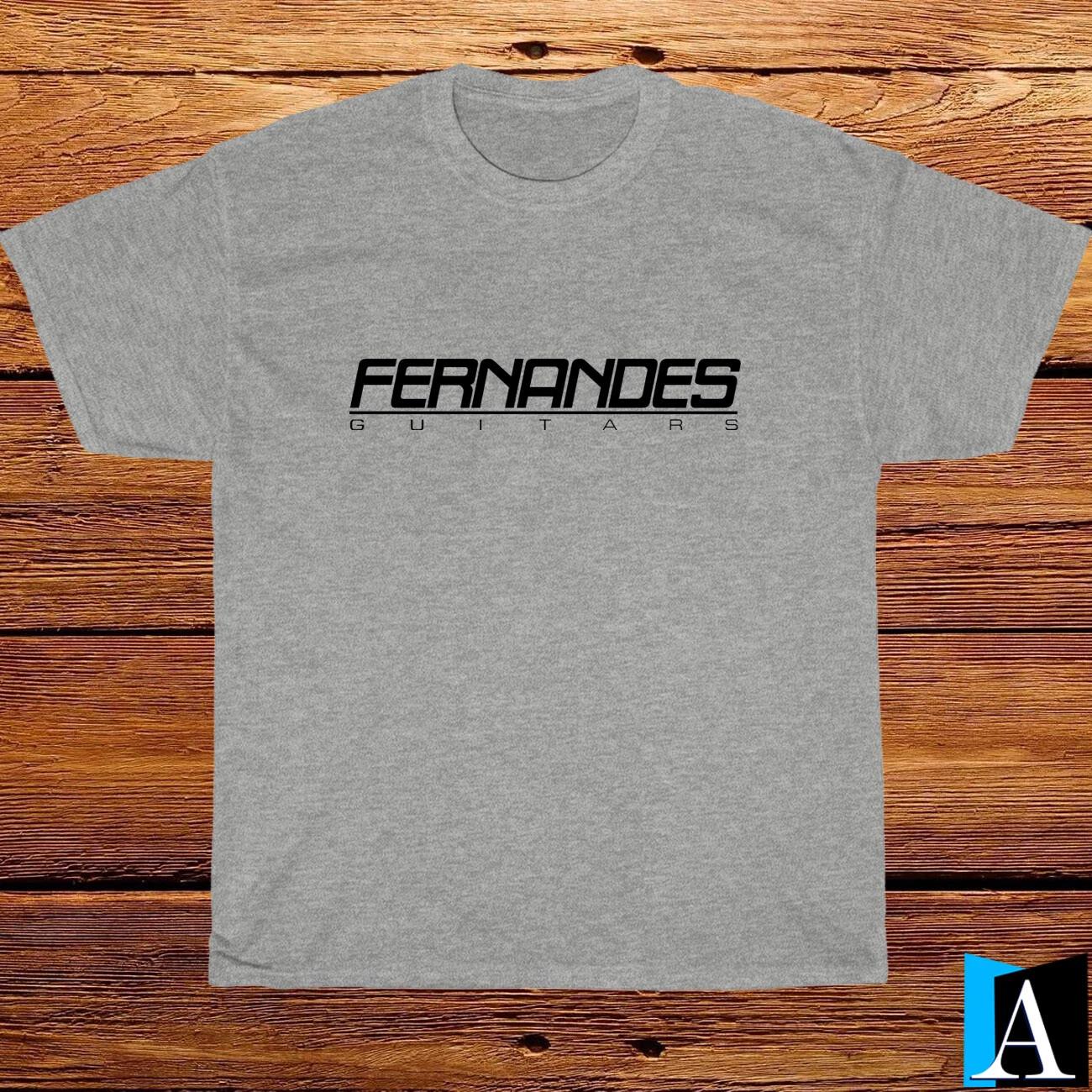 New Shirt Fernandes Guitar Company Logo Black/Grey/White/Navy T-Shirt S-5XL XXL