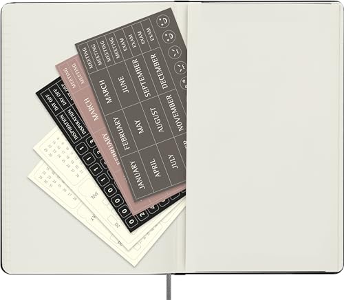 Moleskine 12-Month Undated Weekly Diary, Large Size (13cm x 21cm), Black Hardcover, DHUNDB12WN301
