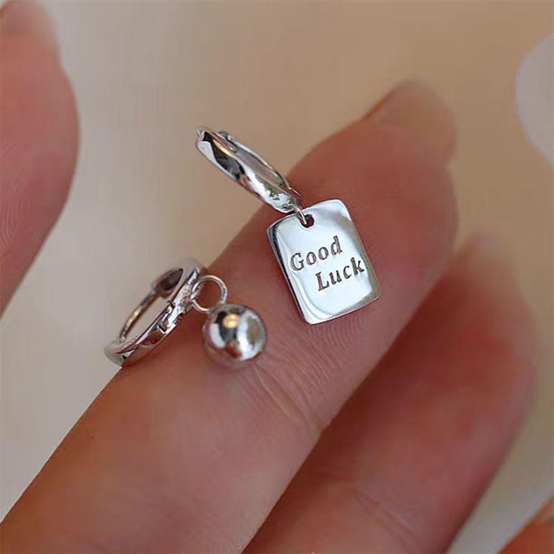 2024 Asymmetrical Geometric Square Earrings - Unique High-End Design for Lucky Charm and Elegant Style