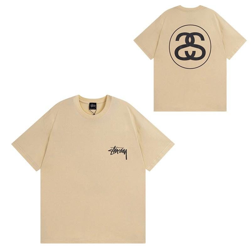 Short Sleeve T-Shirt Couples Street Style Letter Print Loose Fit Breathable Top