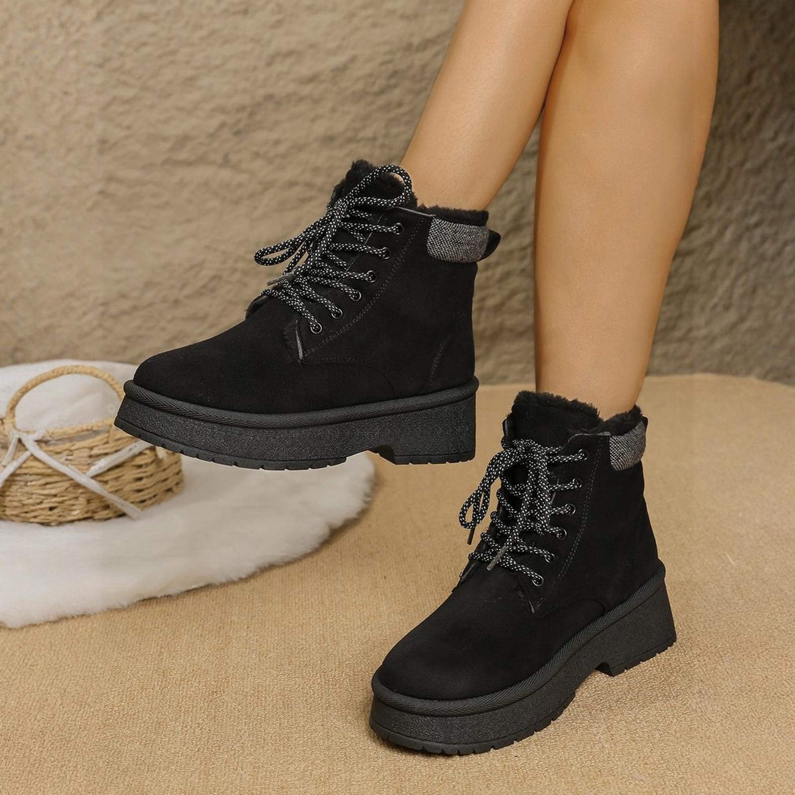 

Women s Winter Boots Lined Outdoor - Boots Warm Casual Booties Work Winter Shoes Women 37 чорний