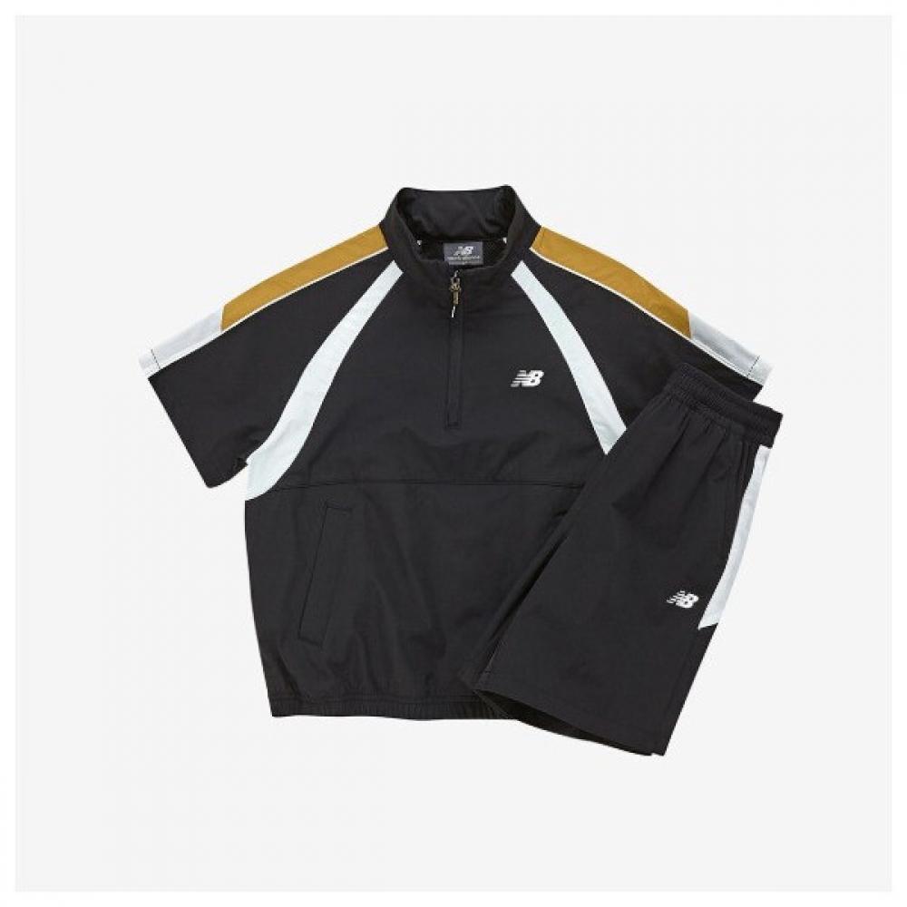 

New Balance Skies Essential Woven Short Sleeve Anorack Set Up (19)Black/110