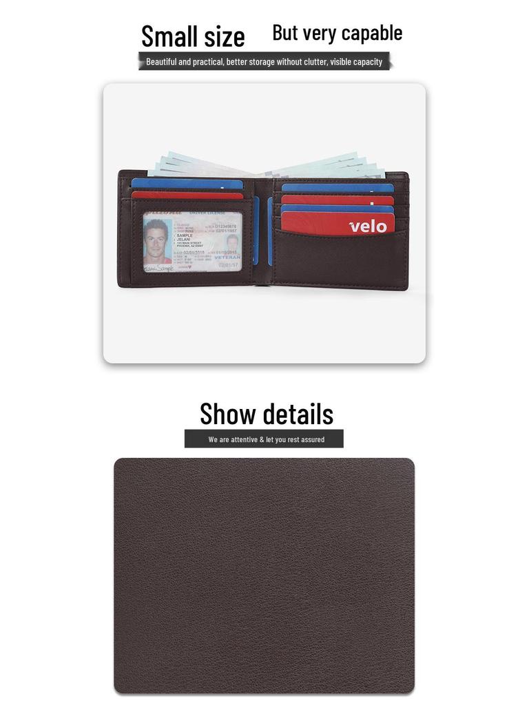 Men's Carbon Fiber Texture Bifold Wallet with Multi-Card Slots