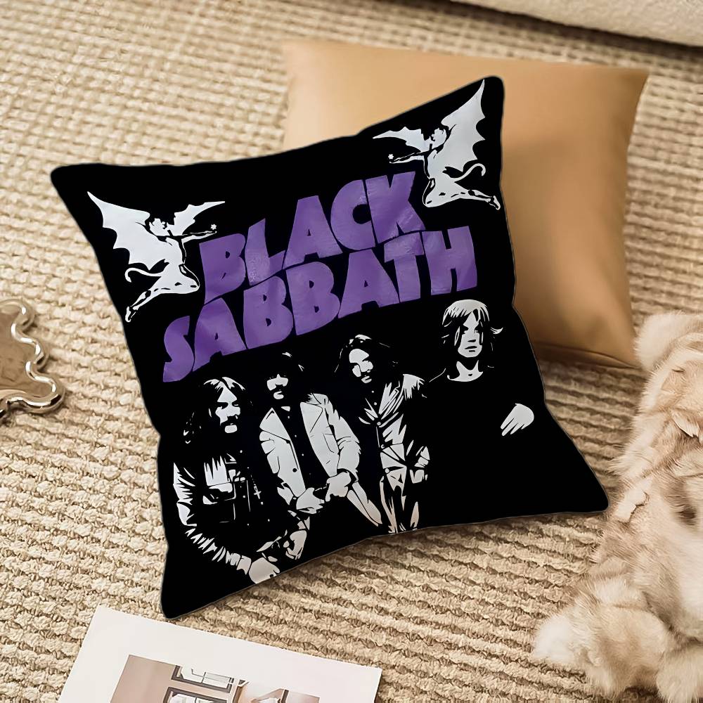 Band B-Black S-Sabbath Pillow Case Anti-dustmite Invisible Zipper Sofa Bed