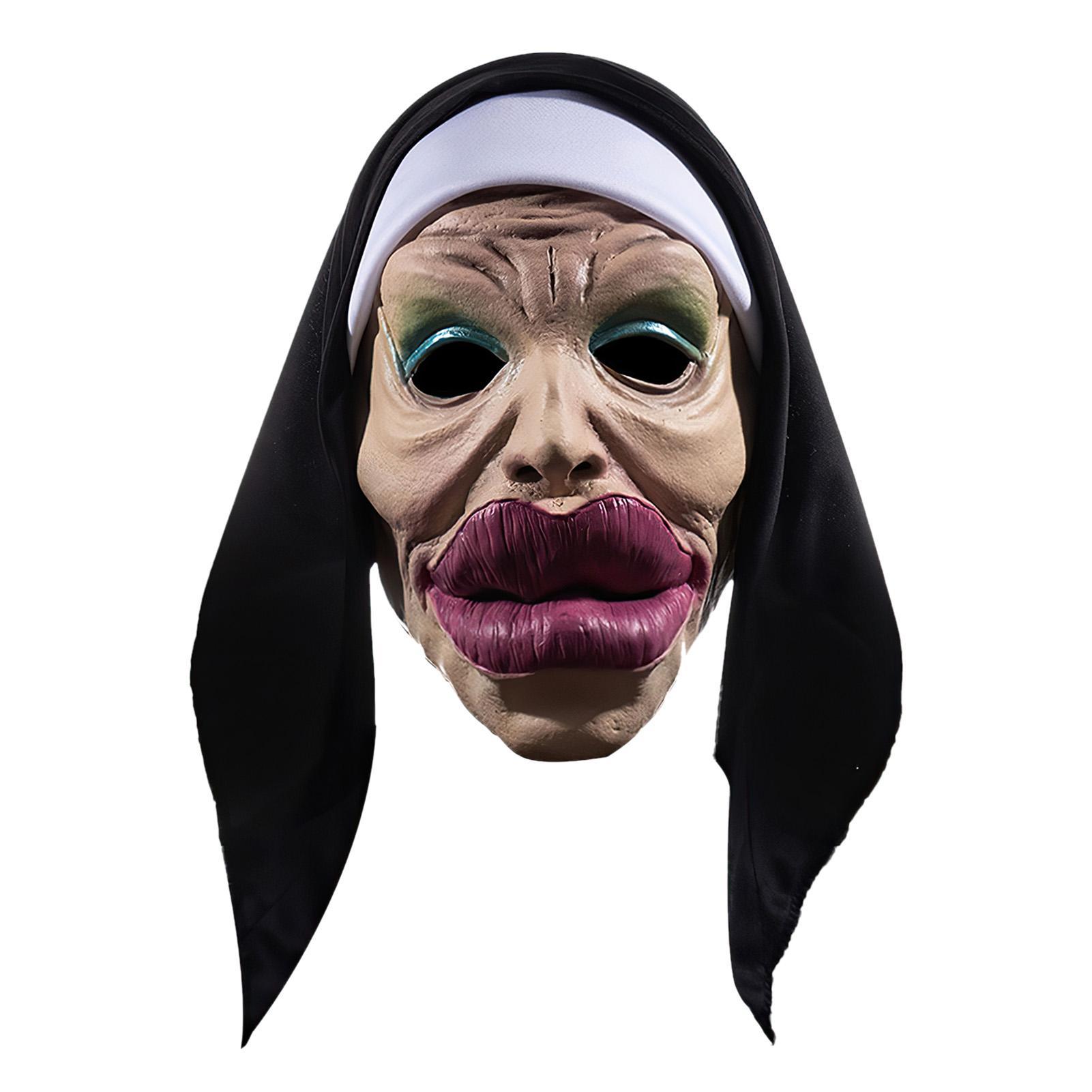 

Маска монахини, латексная маска, реквизит на Хэллоуин для наряда, косплея, сувениры для вечеринки