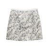 High-Waist Sequin Tweed A-Line Skirt - Anti-Exposure Design