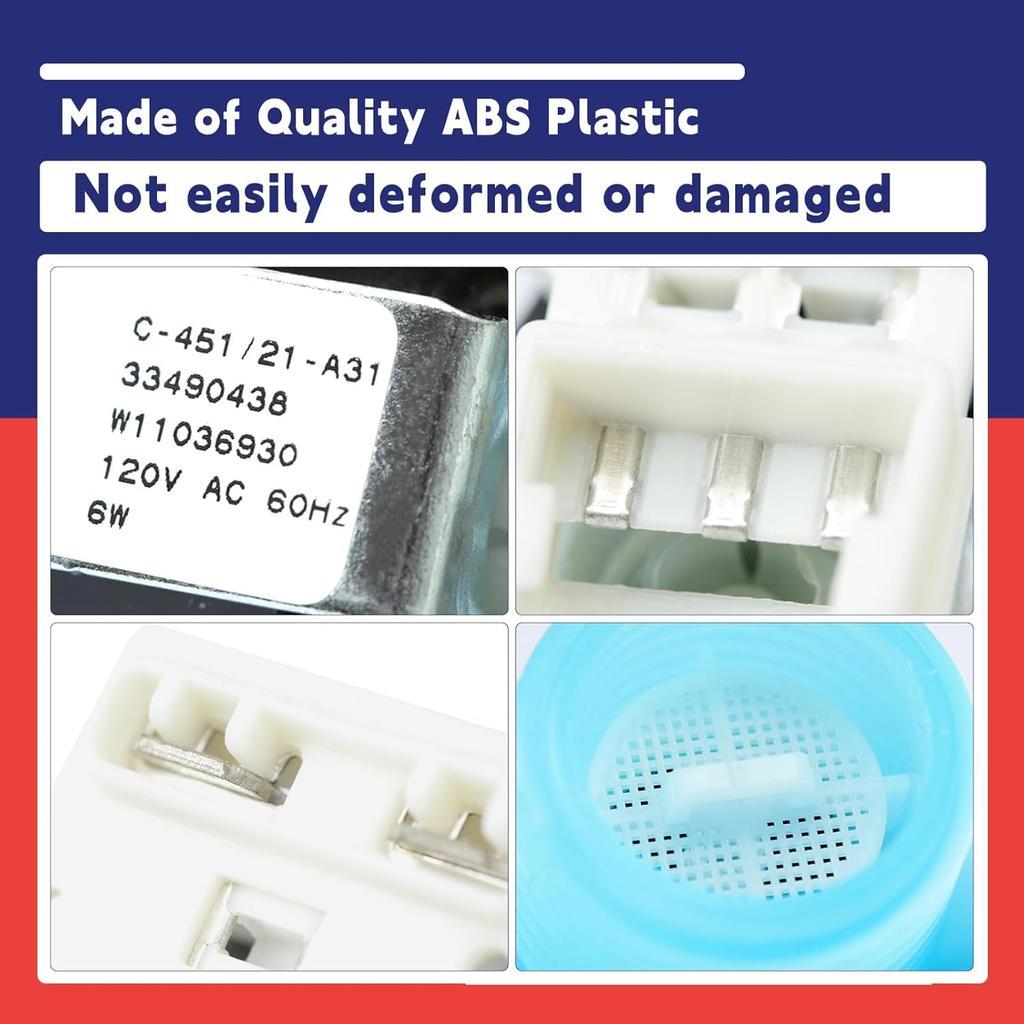 W11688995 Washer Water Inlet Valve Replacement for Whirlp for Maytag Washing Machine Cold Water Valve Replace W11316256 W11036930 AP7218603