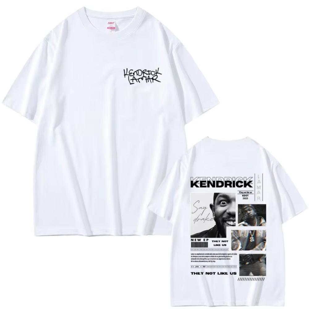 Rapper Kendrick Lamar They Not Like Us Merch T-shirts Male Vintage Casual T Shirt Men Women Fashion Cool Streetwear