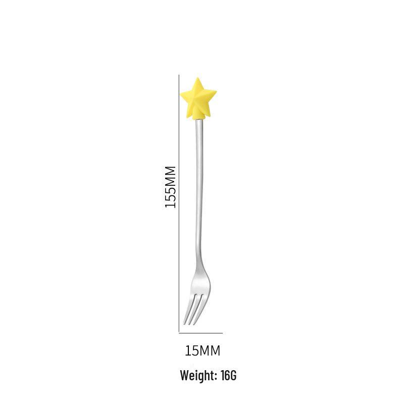 Vánoční dárek Kreslená sada lžíce a vidličky - Nerezové nádobí s kreativním designem panenky