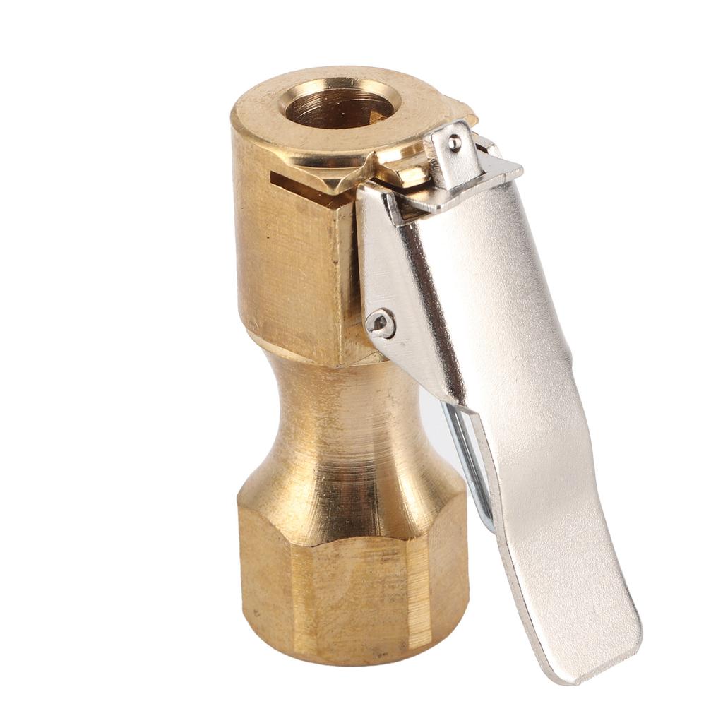 Tire Inflator Chuck Connector Fast ClipOn Air Pump Adapter for Car Motorcycle Inflation